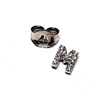 Mono orecchino Bolzoni Donna Lettere e simboli in Oro bianco Diamante BO0313-M-MONO